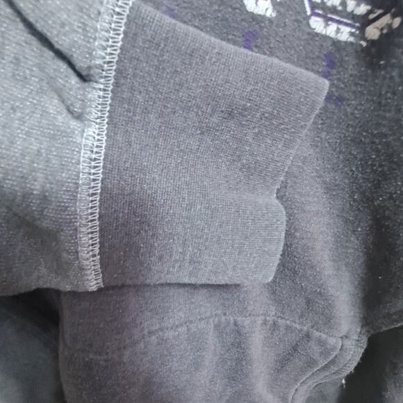 NFL Women's Gray Ravens Fleece Hooded Long Sleeve‎ Pullover Sweatshirt - Picture 6 of 7